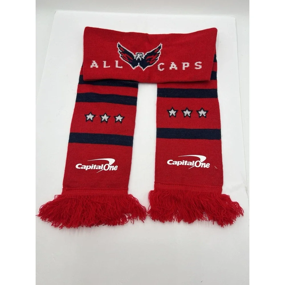 Washington Capitals ALL CAPS Scarf NHL Capital One SGA 2020 NWT Red